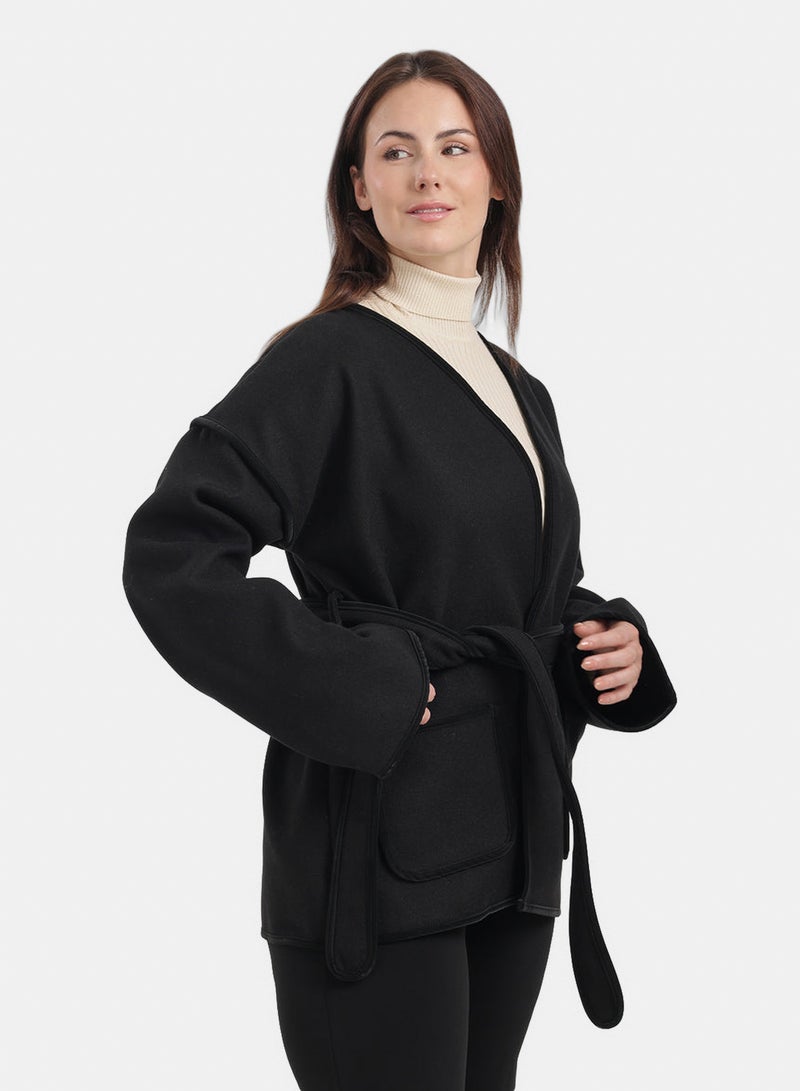 Carina Open-Neck Wrap Jacket - Image 1